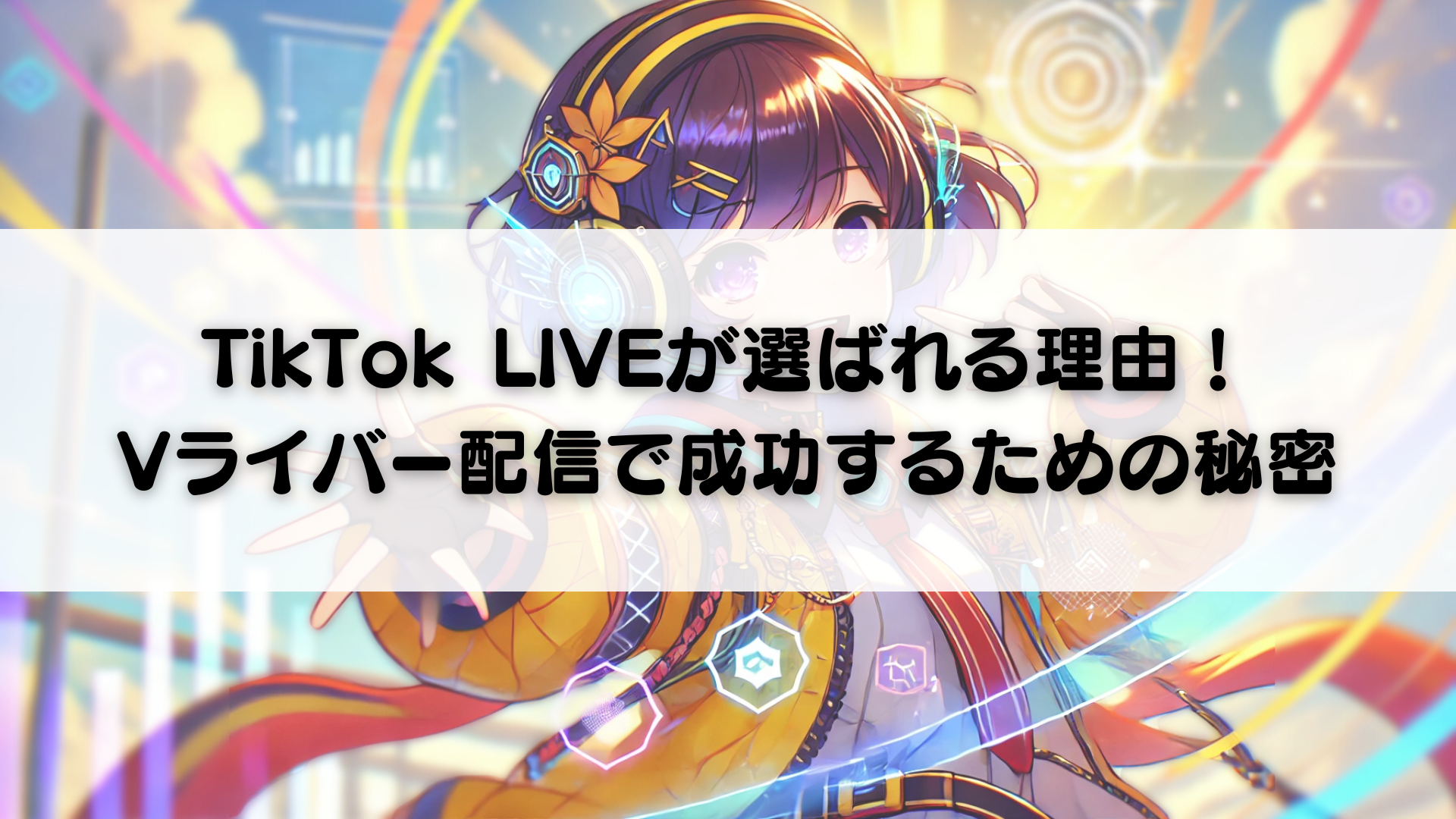 TikTok LIVEが選ばれる理由！Vライバー配信で成功するための秘密