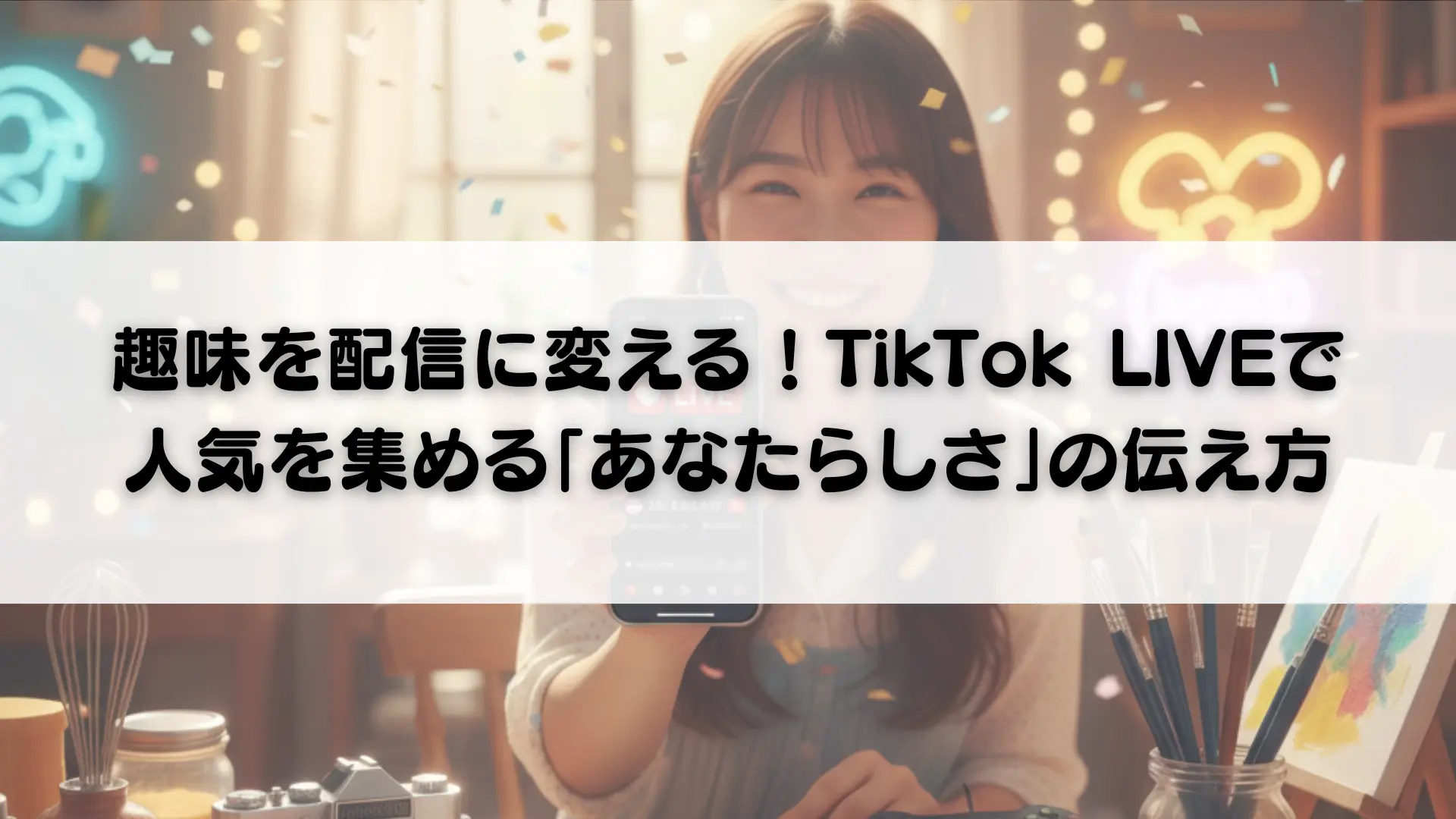 趣味を配信に変える！TikTok LIVEで人気を集める「あなたらしさ」の