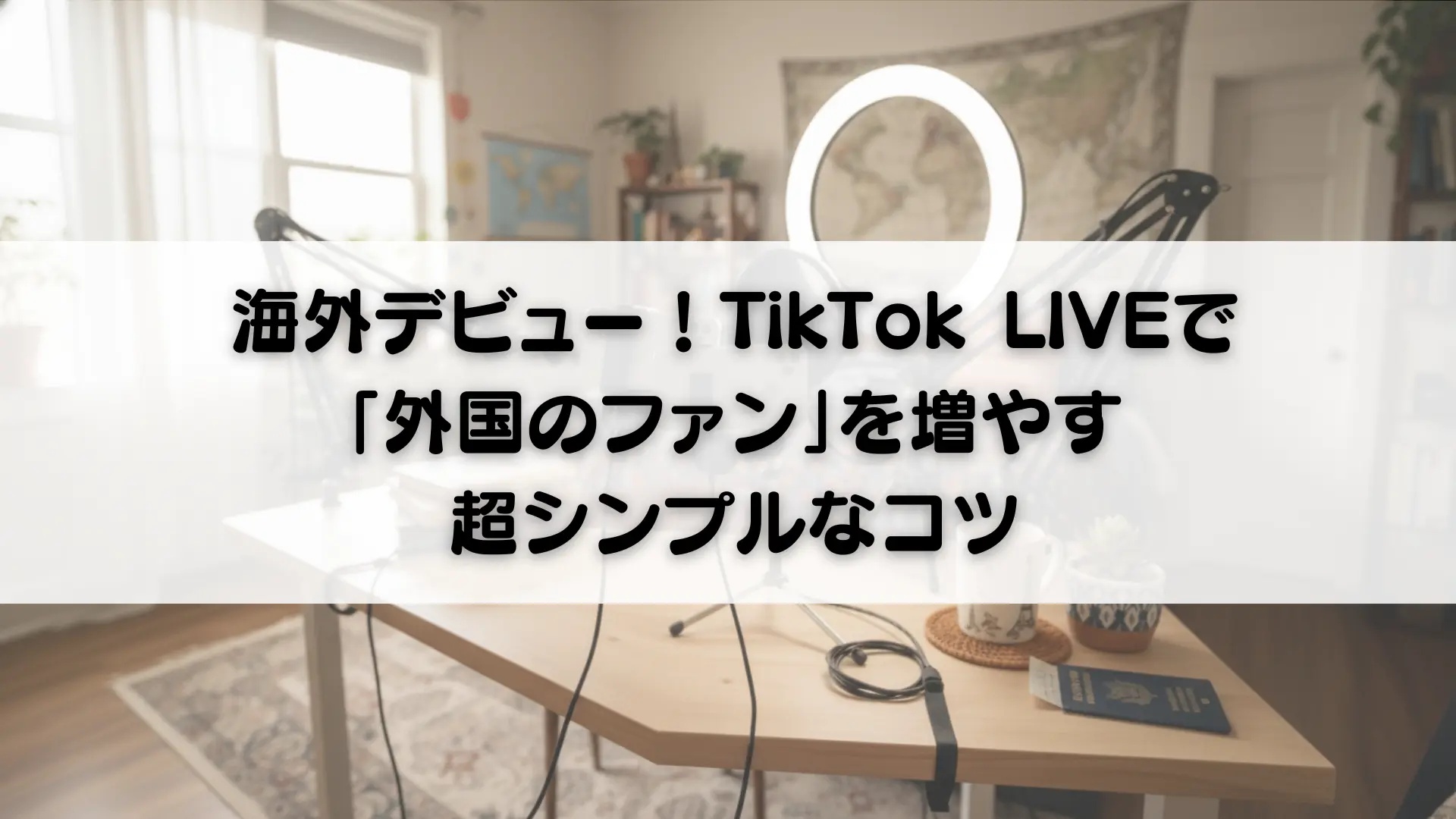 海外デビュー！TikTok LIVEで「外国のファン」を増やす超シンプルな