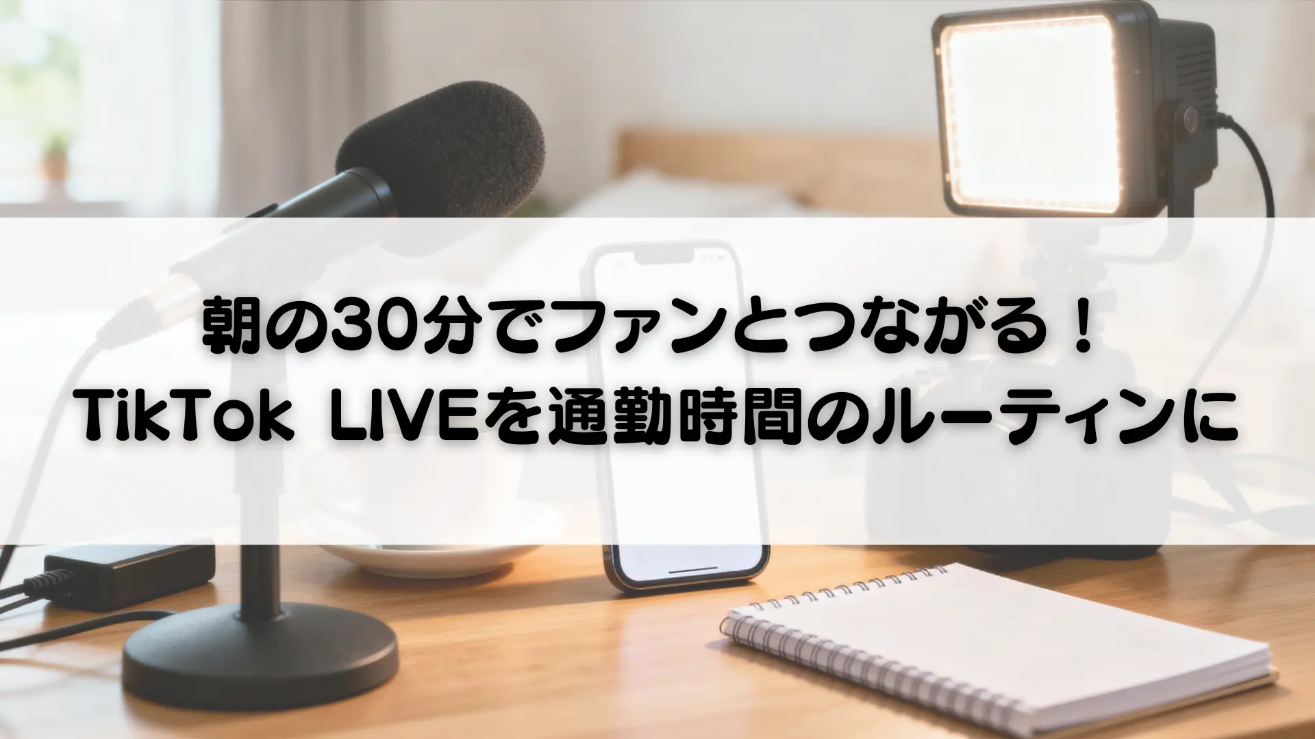 朝の30分でファンとつながる！TikTok LIVEを通勤時間のルーティンに