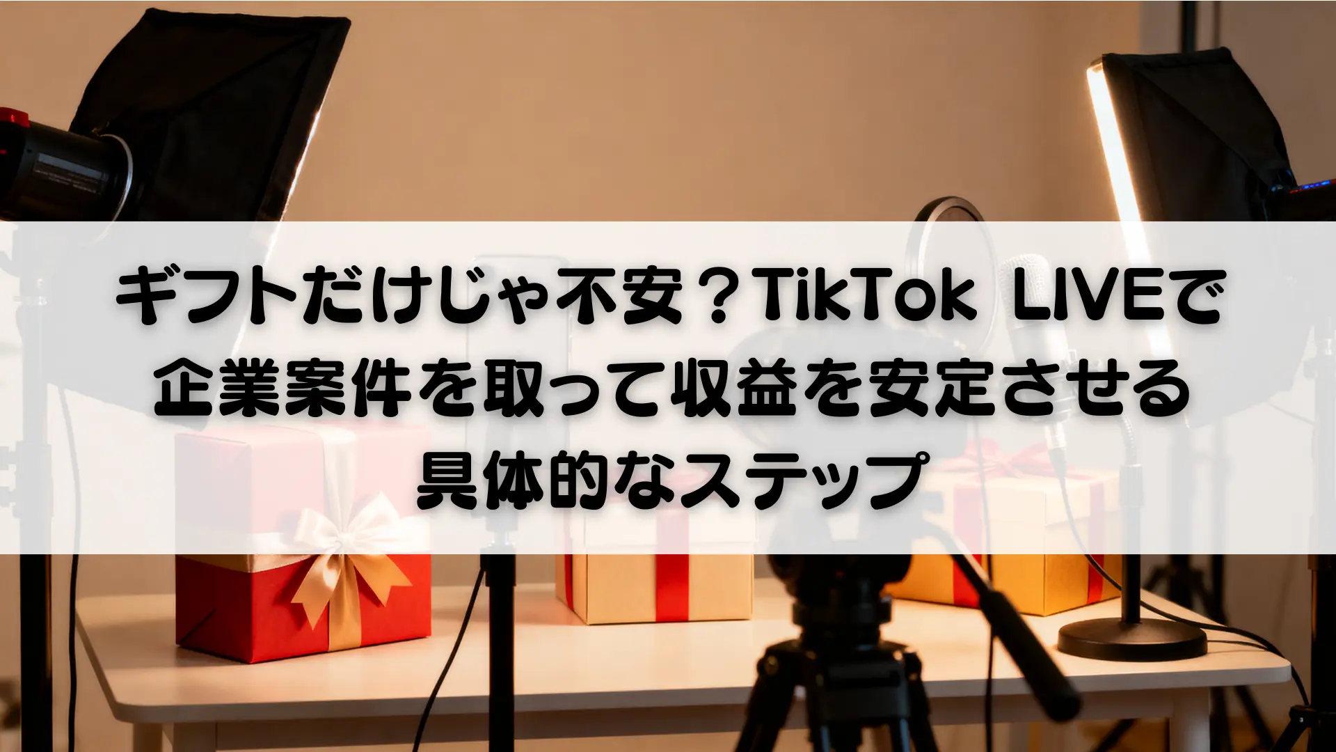ギフトだけじゃ不安？TikTok LIVEで企業案件を取って収益を安定させる
